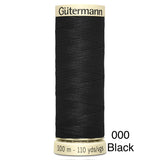 Gütermann Polyester Sew-All Thread 100m - Black, White and Ivory/Cream