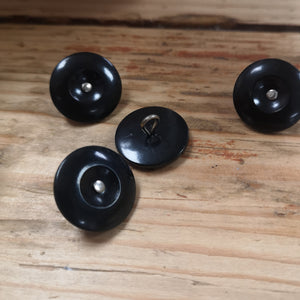 Vintage Black Butcher Button 19mm