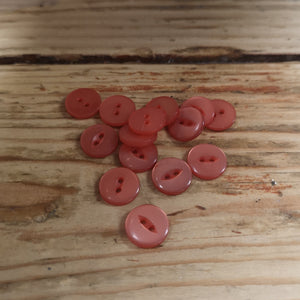 Vintage Fish Eye Dark Peach 2-Hole Button 11mm