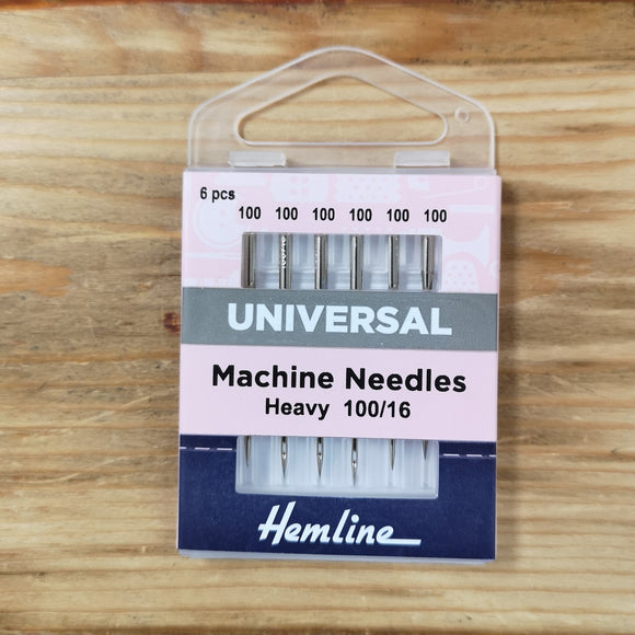 Hemline Sewing Machine Needles: Heavy 100/16