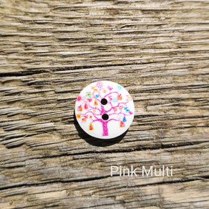 Tree Art Wooden Buttons 15mm