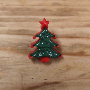 Buttons - Christmas Tree Butyon Red/green