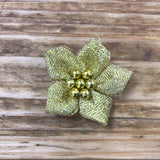 Ribbon flower with pearl centre