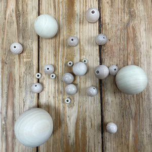 Wooden beads 6mm - 60mm