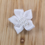 Ribbon Flowers - Ribbon Flower With Pearl Centre